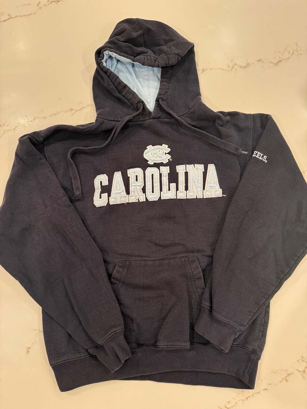 Old Varsity Brand UNC North Carolina Tar Heels Embroidered Navy Hoodie